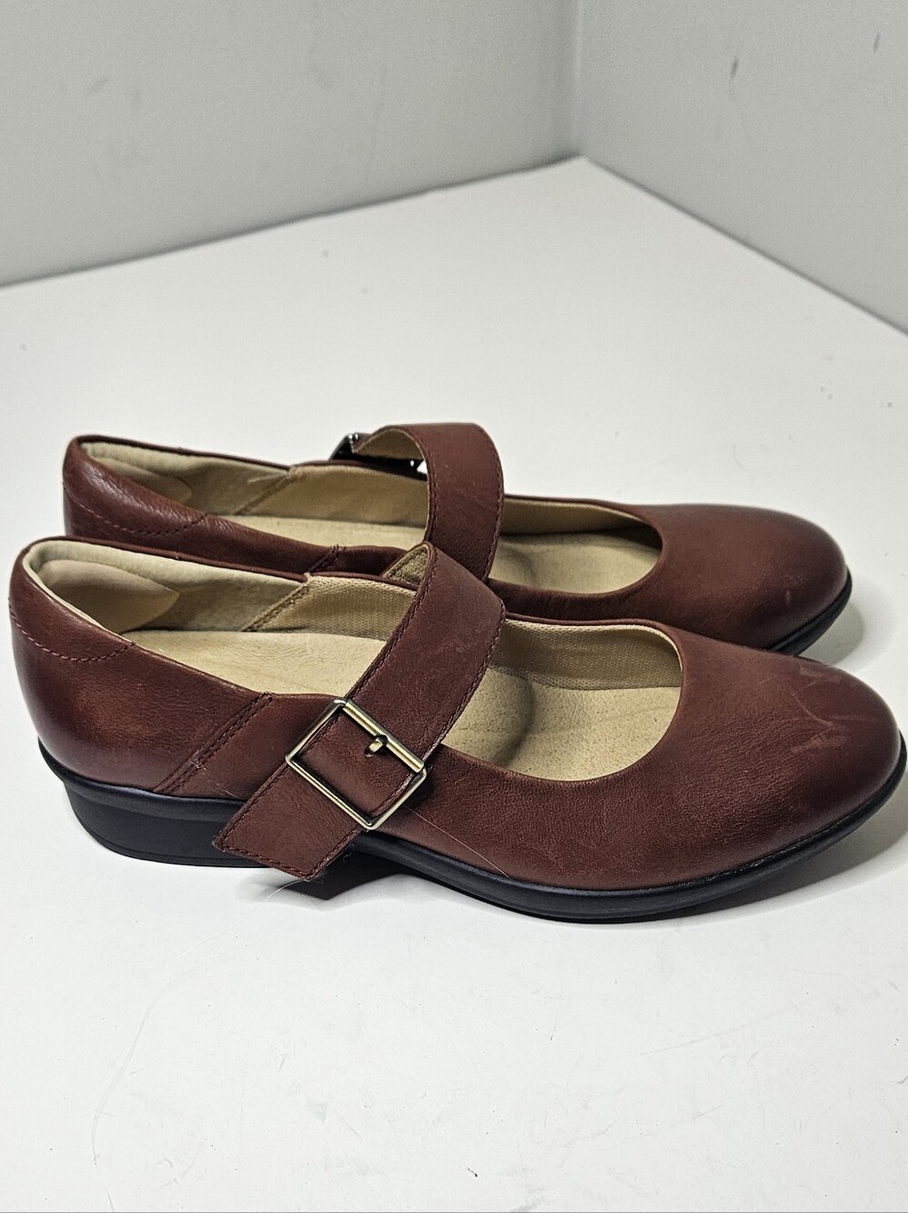 Dansko Collette Mary Jane Russet Burnished Nubuck Brown Women's 37 7